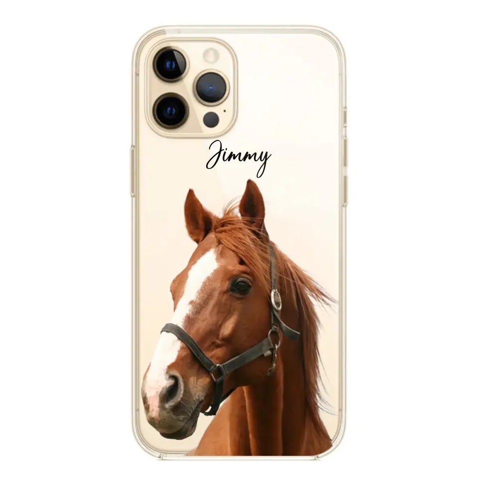 Personalized Upload Your Horse Photo Horse Lovers Silicon Phonecase