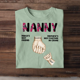 Personalized Grandma Hand Niece's Best Friend Nephew's Best Partner In Crime & Kid's Name Tshirt Printed 23APR-BQT12