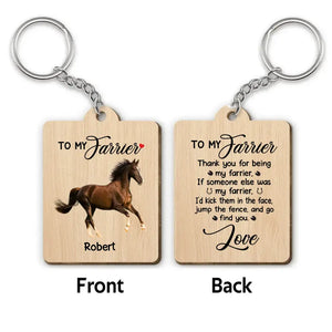 Personalized Upload Your Dog Photo To My Farrier Wooden Keychain Printed 23APR-HQ13