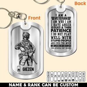 Personalized I Am A Swedish Veteran I Am Who I Am Keychain Printed 23APR-BQT14