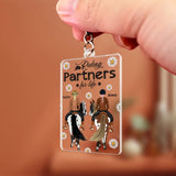 Personalized Riding Partners For Life Horse Besties Acrylic Keychain Horse Lovers Gift Printed 23APR-HQ14