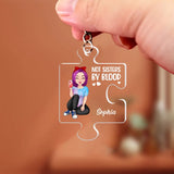 Personazlied Bestie Not Sisters By Blood But Sisters By Heart Acrylic Keychain Printed PNHQ1704