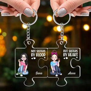 Personazlied Bestie Not Sisters By Blood But Sisters By Heart Acrylic Keychain Printed PNHQ1704