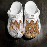 Personalized Rabbit & Name Bunny Lovers Gift Clog Slipper Shoes Printed 23APR-HQ18