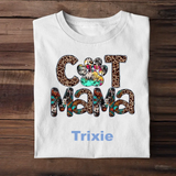 Personalized Cat Mama With Cat Name Cat Lovers Gift Tshirt Printed 23APR-BQT19