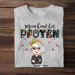 Personalized Mein Kind Hat Pfoten Dog Lover Cat Lover T-shirt Printed QTHQ2104