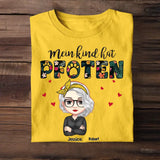 Personalized Mein Kind Hat Pfoten Dog Lover Cat Lover T-shirt Printed QTHQ2104