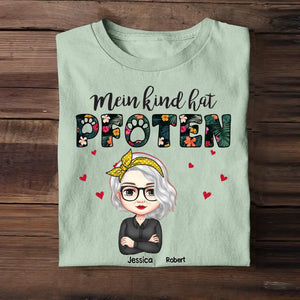 Personalized Mein Kind Hat Pfoten Dog Lover Cat Lover T-shirt Printed QTHQ2104