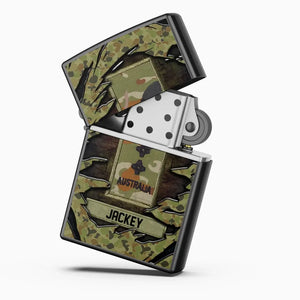 Personalized Australian Veteran/Soldier Lighter Case Printed 23APR-HQ25