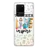 Personalized Teacher Love Inspire & Name Phonecase Printed PNBQT2404