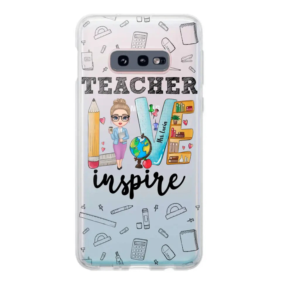 Personalized Teacher Love Inspire & Name Phonecase Printed PNBQT2404