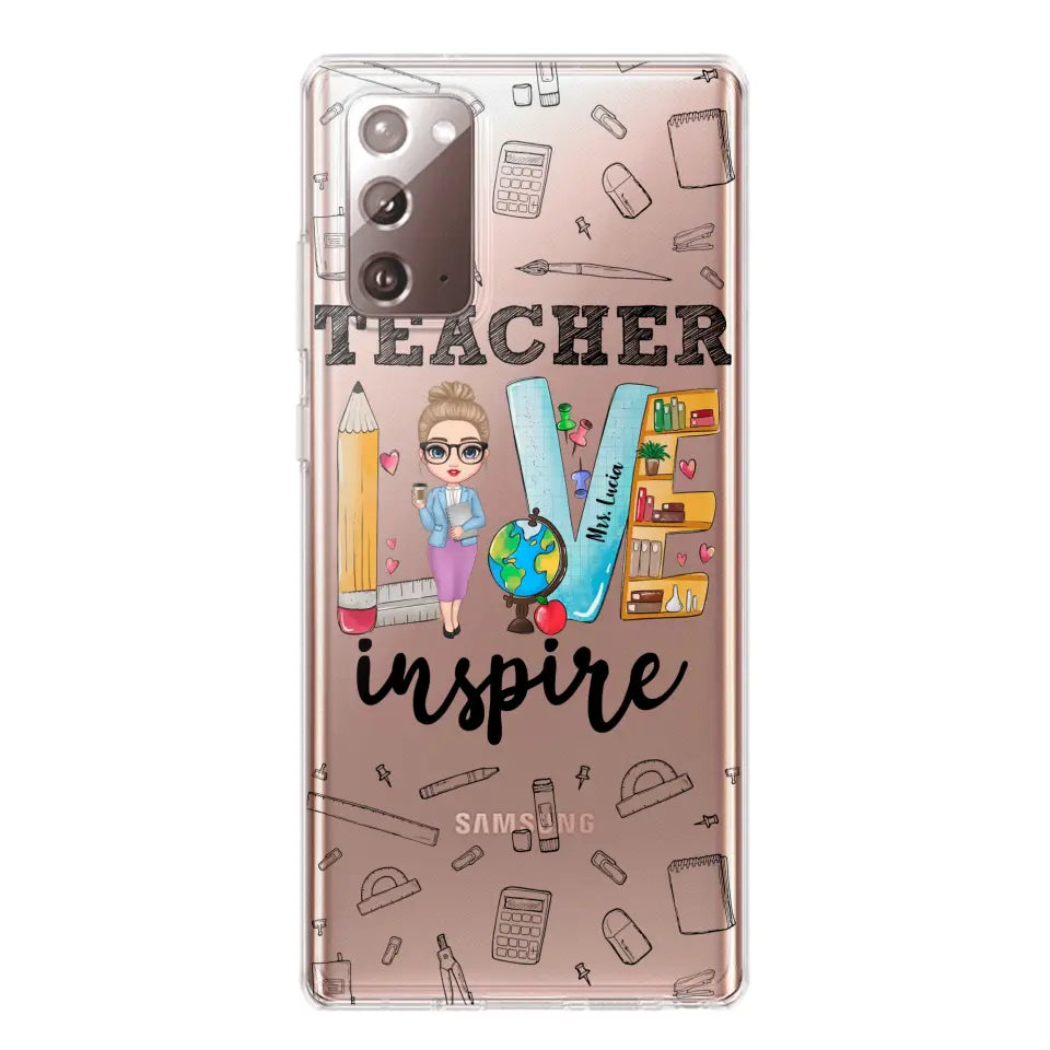 Personalized Teacher Love Inspire & Name Phonecase Printed PNBQT2404