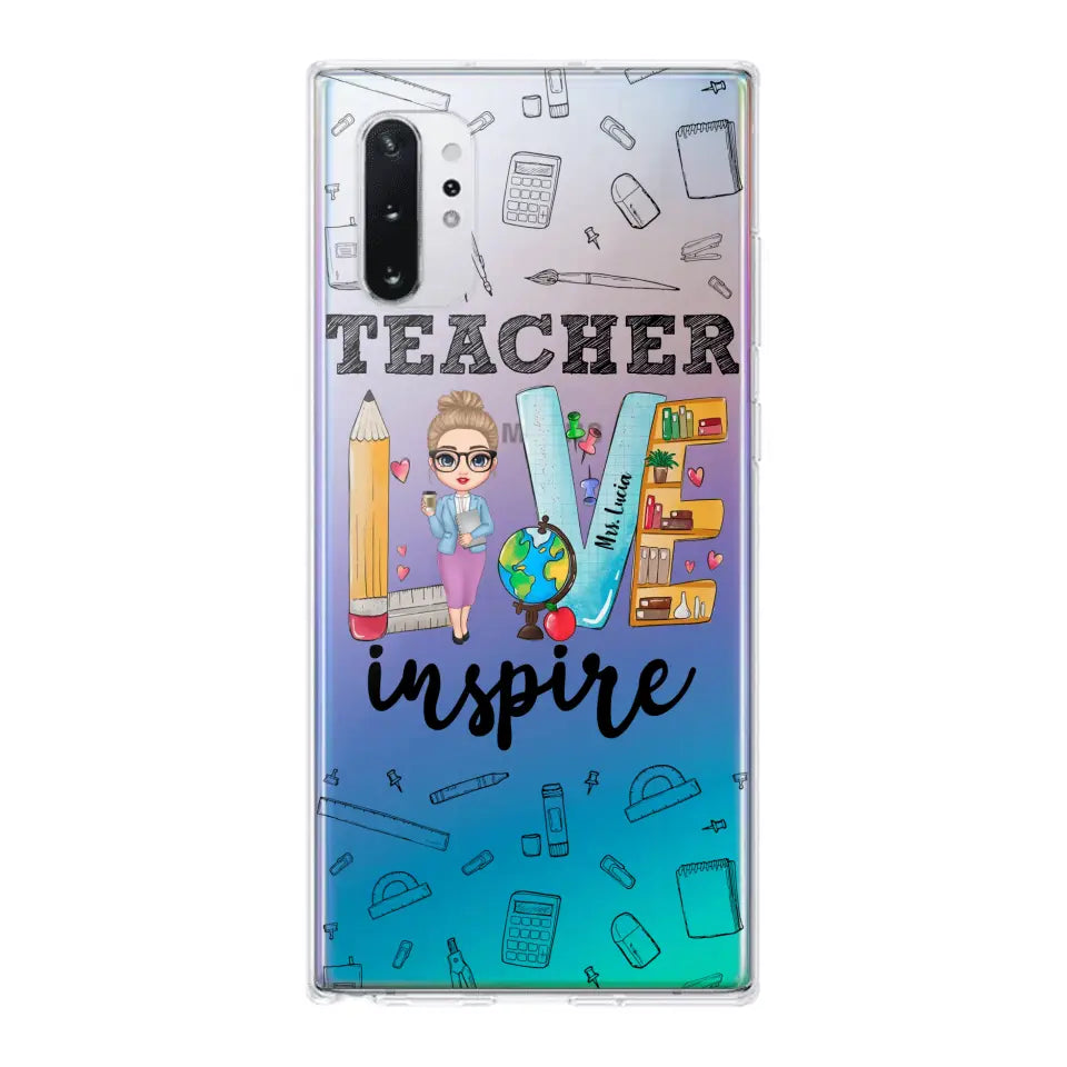 Personalized Teacher Love Inspire & Name Phonecase Printed PNBQT2404