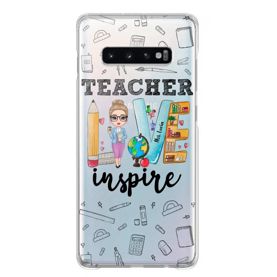 Personalized Teacher Love Inspire & Name Phonecase Printed PNBQT2404