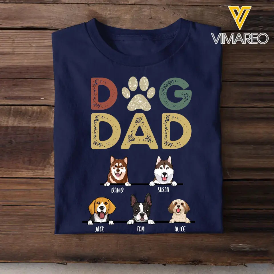 Personalized Dog Dad Gift for Father for Dad Tshirt QTTB2604