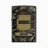 Personalized French Veteran/Soldier Lighter Case Printed 23APR-HQ27