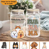 Personalized Pet Lover Fur mama Dog lover, cat lover Can Glass QTPN2804