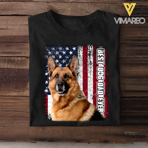 Personalized Upload Your German Shepherd Photo Best Dog Dad Ever Tshirt Printed QTTB0405