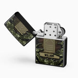 Personalized Danish Veteran/Soldier Rank Camo with Name Lighter Case Printed 23MAY-HQ04