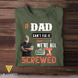 Personalized Upload Your Dad Photo If Dad Can't Fix It We're All Screwed T-shirt Printed 23MAY-TB05