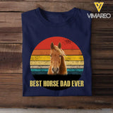 Personalized Upload Your Horse Photo Best Horse Dad Ever Tshirt Printed 23MAY-TB08