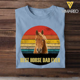 Personalized Upload Your Horse Photo Best Horse Dad Ever Tshirt Printed 23MAY-TB08