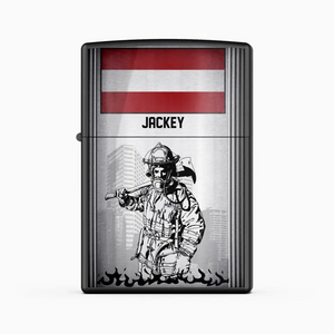 Personalized Austrian Firefighter with Name Lighter Case Printed 23MAY-HQ09