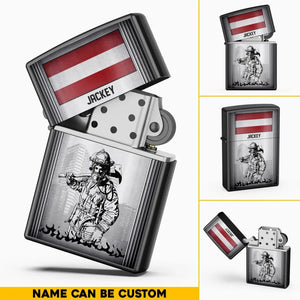 Personalized Austrian Firefighter with Name Lighter Case Printed 23MAY-HQ09