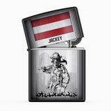 Personalized Austrian Firefighter with Name Lighter Case Printed 23MAY-HQ09