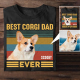 Personalized Upload Photo Dog Corgi Dad Tshirt Printed QTHQ1005