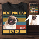 Personalized Upload Photo Dog Pug Dad Tshirt Printed QTHQ1005