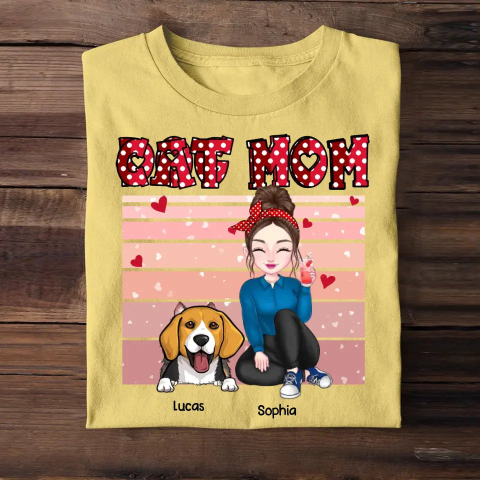 Personalized Dog And Cat Lover Paw Tshirt Printed 23MAY-PN11