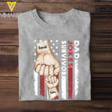 Personalized Dad Jokes Champion Couple Dad And Son Hand With Name TShirt Or Baby Onesie QTPN1205