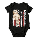 Personalized Dad Jokes Champion Couple Dad And Son Hand With Name TShirt Or Baby Onesie QTPN1205