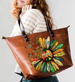 Personalized Mimi Hippie Sunflower Kid Name Leather Bag Printed PNPN1105