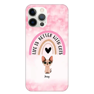 Personalized Life Is Better With Cats Cute Cat Phonecase Printed PNBQT1005