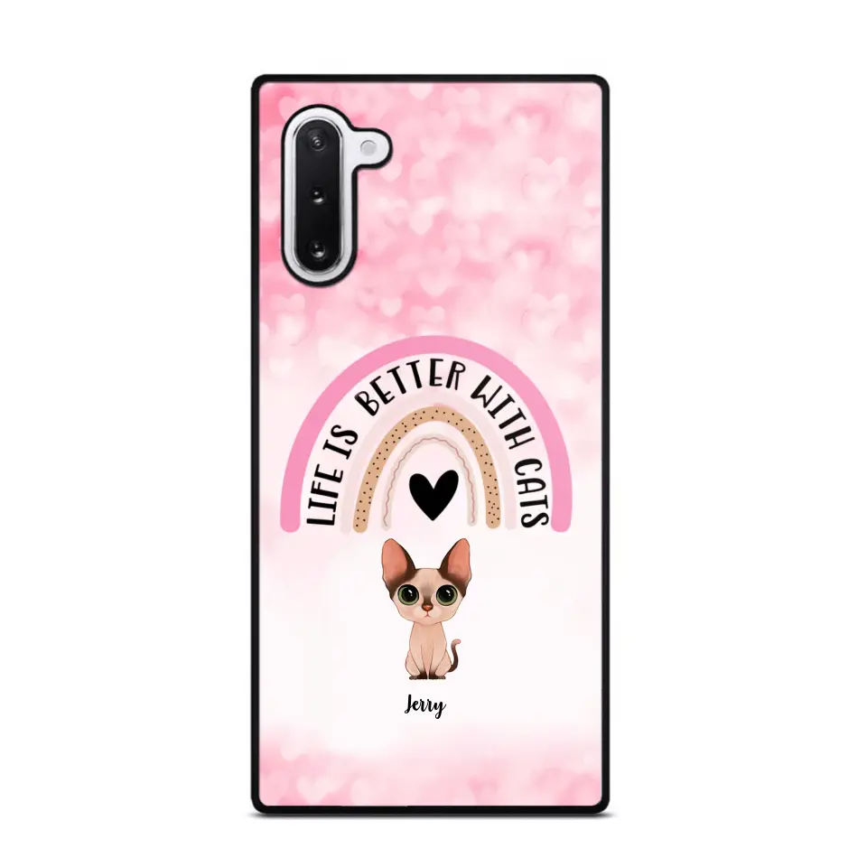 Personalized Life Is Better With Cats Cute Cat Phonecase Printed PNBQT1005