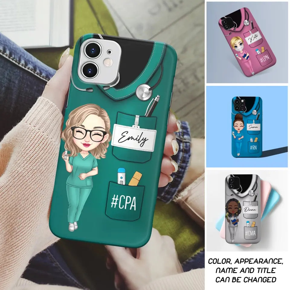 Personalized Nurse with Name Gift For Nurses Phonecase Printed 23MAY-DT15