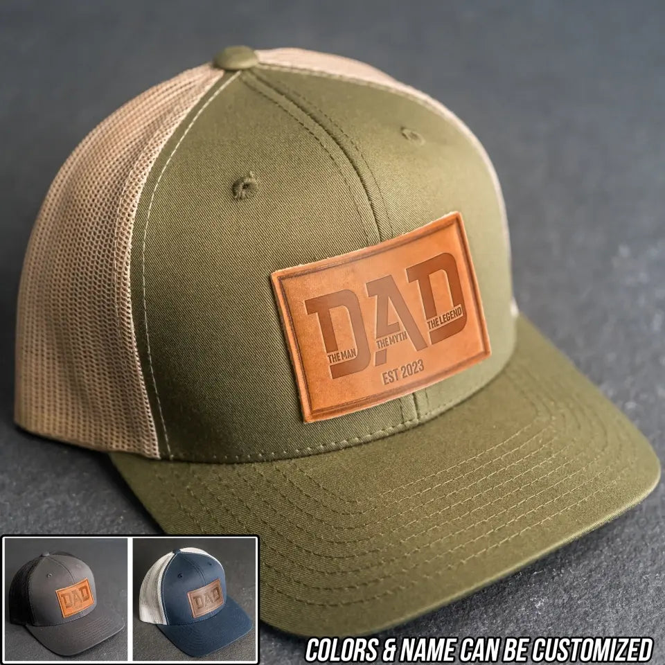 Personalized Dad The Man The Myth The Legend ETS Year Half-mesh Cap Printed QTDT1505