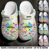 Personalized Grandma Heart with Name Family Gift Clog Slipper Shoes Printed 23MAY-HQ17