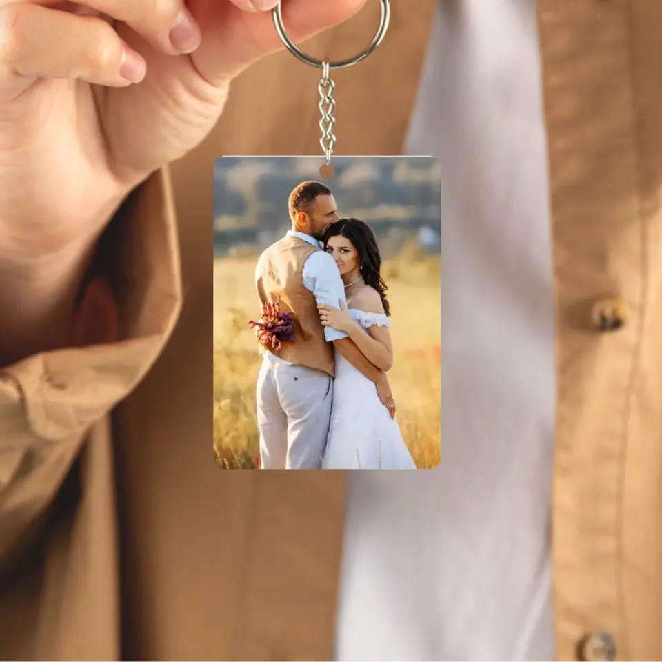 Personalized Upload Your Couple Photo We're A Team I Love You Forever & Always Keychain Printed QTDT2903