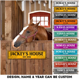 Personalized Horse House Name Gift For Horse Love Metal Sign 23MAY-HQ19