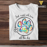 Personalized Just A Girl Who Loves All Her Dogs Dog Lovers T-shirt Printed QTPN2205