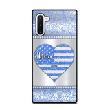 Personalized Grandma with Kid Name Heart US Flag Background Phonecase Printed PNDT2205