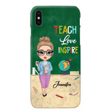 Personalized Doll Teacher Chibi Teach Love Inspire Phonecase Teacher Gifts