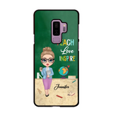 Personalized Doll Teacher Chibi Teach Love Inspire Phonecase Teacher Gifts