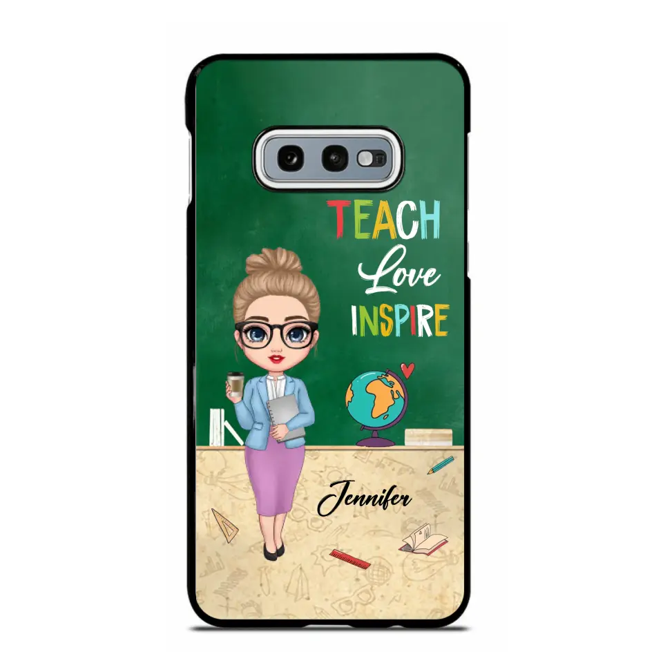 Personalized Doll Teacher Chibi Teach Love Inspire Phonecase Teacher Gifts