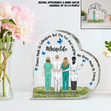 Personalized Chance Made Us Colleagues But The Fun And Laughter We Share Made Us Friends Gift For Nurse Acrylic Plaque Printed HTHDT2305