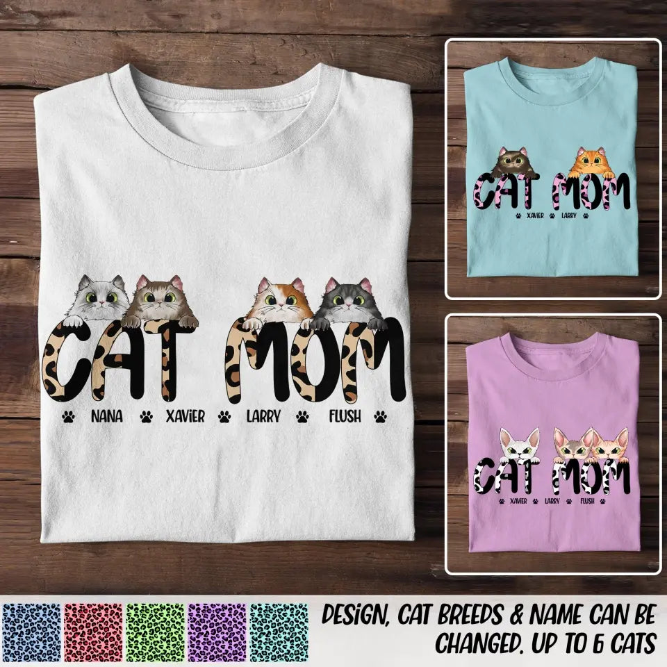 Personalized Cat Mom Cat Lovers Gift T-shirt Printed 23MAY-DT24