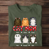 Personalized Cat Mom Cat Lovers T-shirt Printed QTTB2505